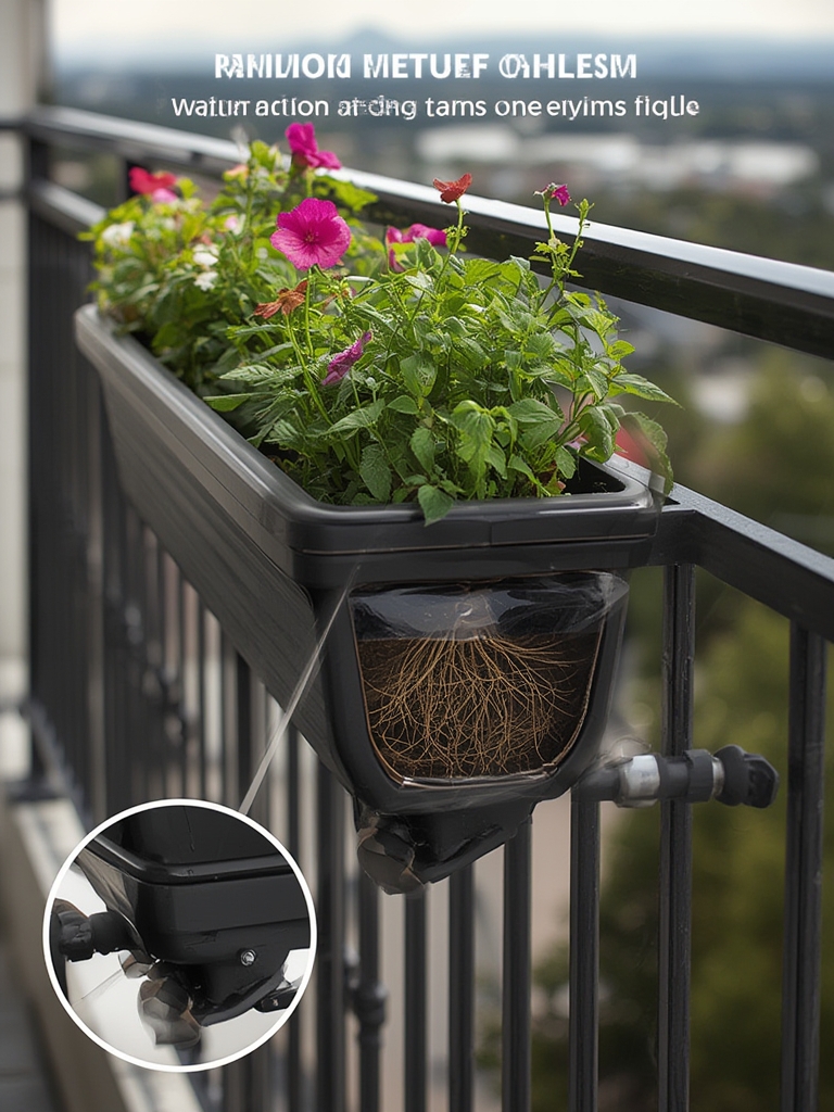 railing planter in action