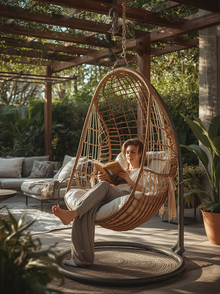 hammock chair in action