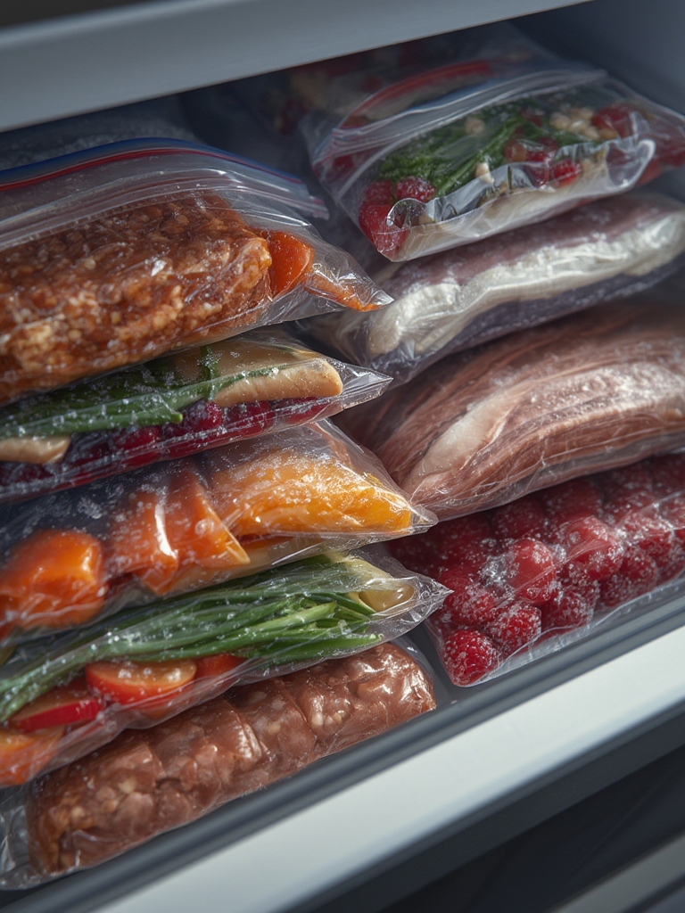 Freezer bags in action