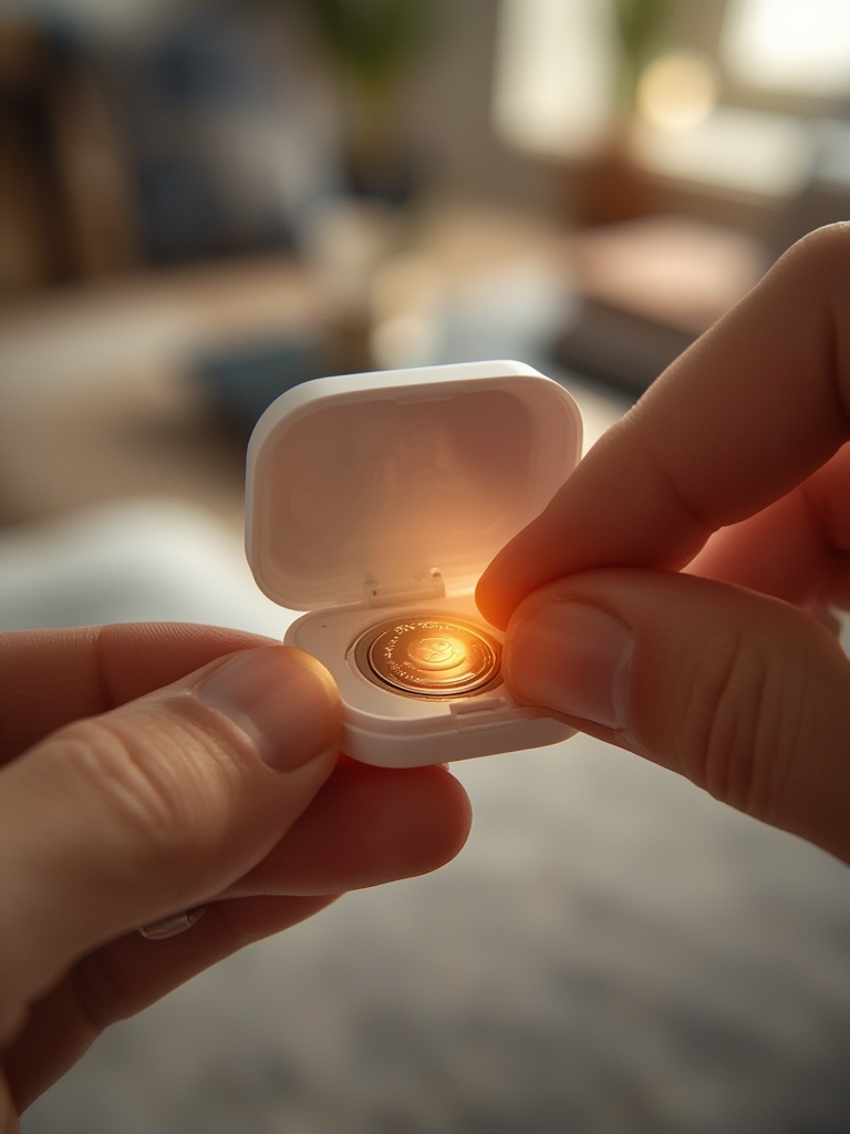 CR2032 battery in action