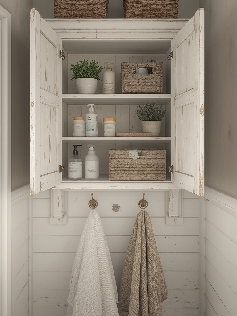 bathroom cabinet in action