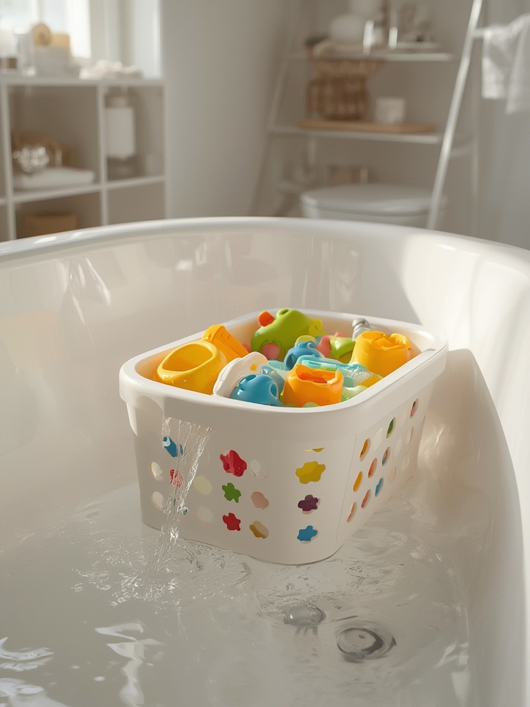 bath caddy in action